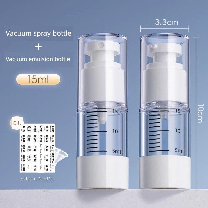 

Вакуумная банка для тональной основы в жидкой форме, дорожная бутылочка для хранения [2 Pack] Scale-Spray + Emulsion 15ml