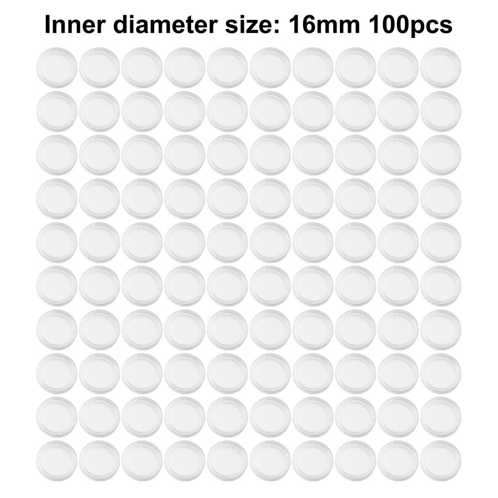Kleine Ring Münzkapsel 16MM Gegen Feuchtigkeit Aufgebrachte Box Sammler Halter Groß Kunststoff Rund Klein Verdickt