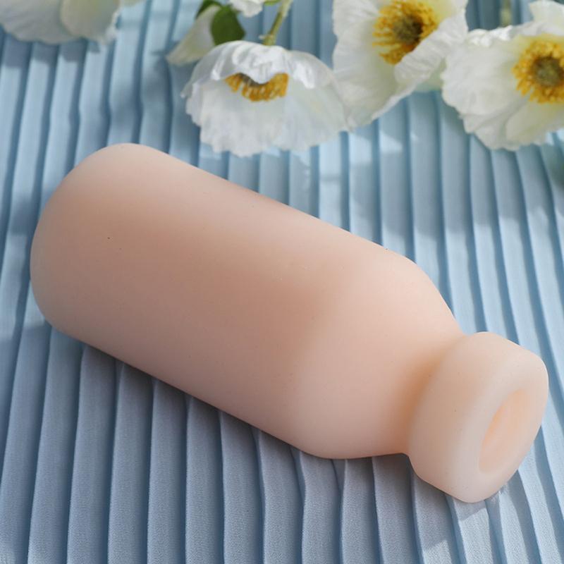Süt Şişesi Şeklinde Erkek Mastürbasyon Kupası Silikon Mastürbatör Yumuşak Taklit Vajinal Kabarıklık Yetişkin Seks Oyuncakları Erkekler İçin Penis Eğitici