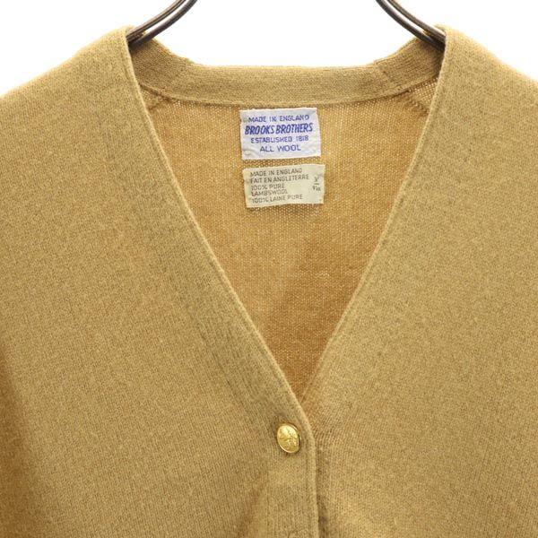 Brooks Brothers Made In England Long Sleeve V Neck Cardigan 36 Yellow Women Used