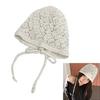 Popular Crochet Flower Beanies Hat for Female Pullover Skull Hat Elegant Knitting Hat Breathable Hollowed Travel Hat