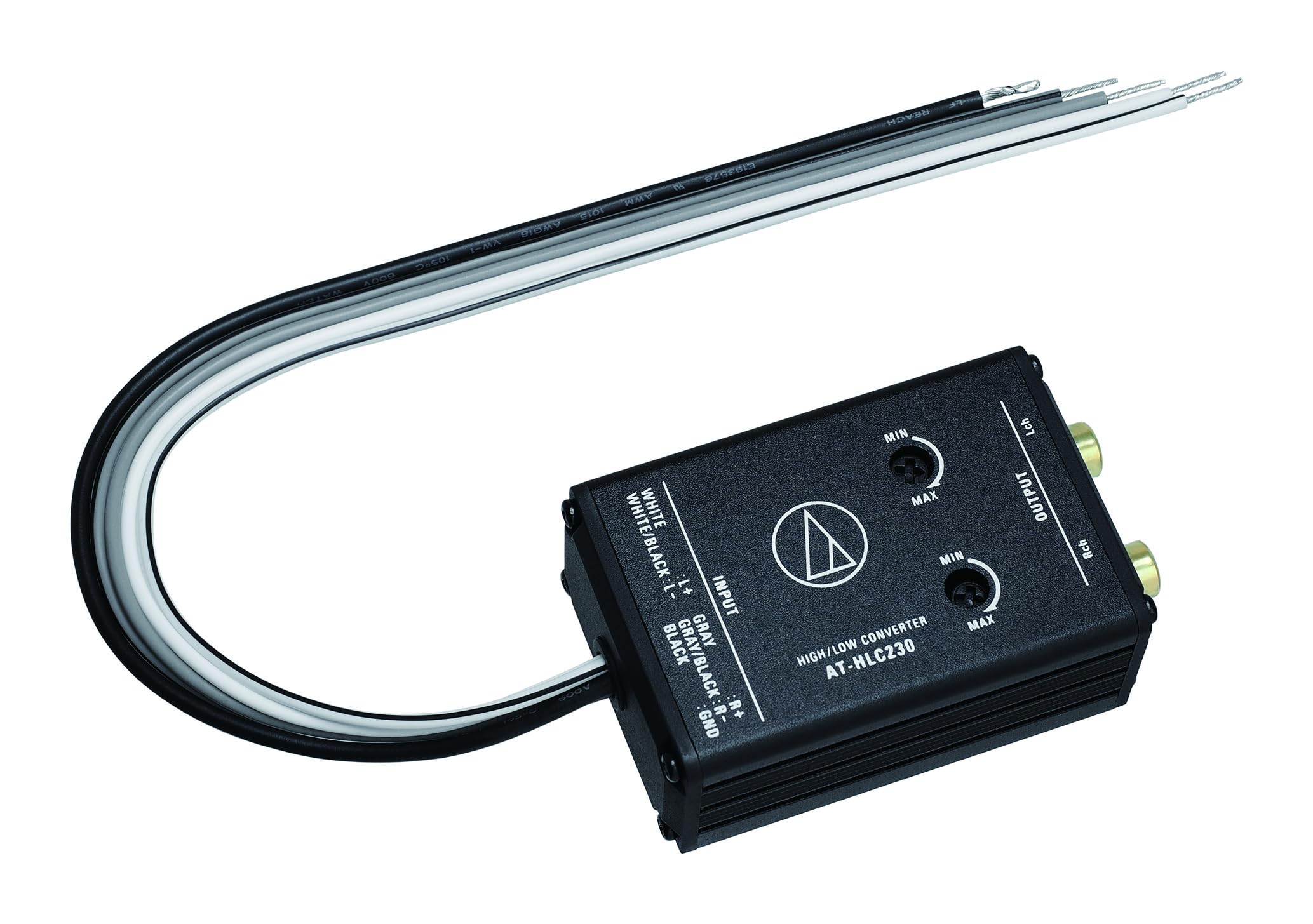 

Audio-Technica AT-HLC230 Hi-Lo Конвертер Speaker Line Conversion Gain Control Function RCA Metal Body Small 20AWG