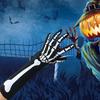 1 Pair Halloween Skeleton Gloves Night Luminous Cosplay Party Prop Unisex Scary Terrifying Fiver Fingers Halloween Party Ghost Gloves Skull Stockings