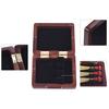 Wooden & Maroon Bassoon Reed Case Hand Carved Bassoon Reed Box for 3pcs