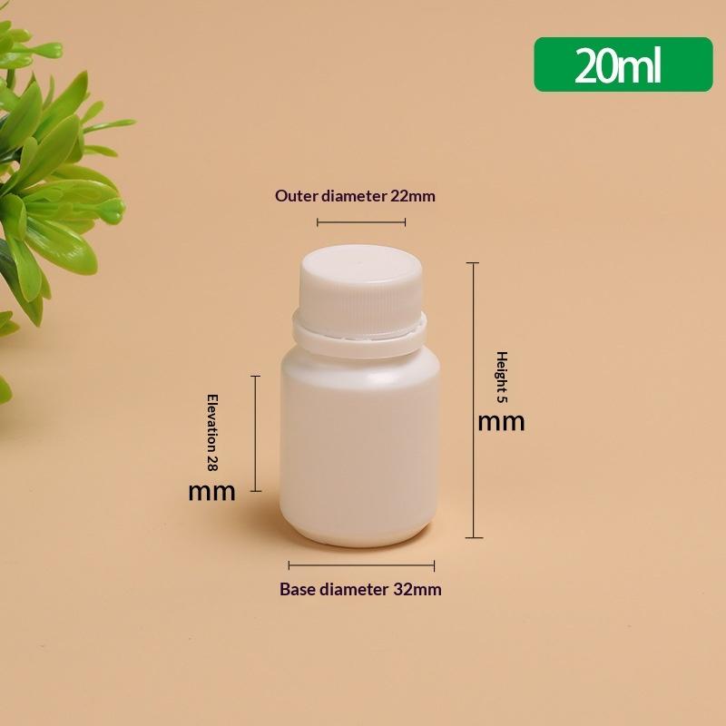 10 Stück 20-225ml Pillenfläschchen Tabletten Kapseln Pulver Tragbare Behälter Kunststoff HDPE Weiße Versiegelte Leere Flaschen