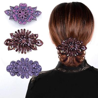 Kadınlar İçin Kore Taşlı Saç Klipsi: Büyük Topuz, At Kuyruğu veya Bahar Klipsi