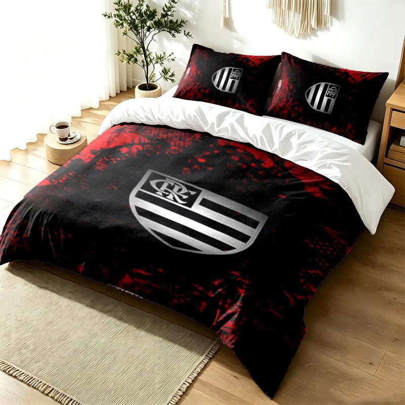 CR Flamengo 3pc Duvet Cover Set Simple Modern Bedding Set Wrinkle Resistant Soft Fabric All Season Use a perfect gift