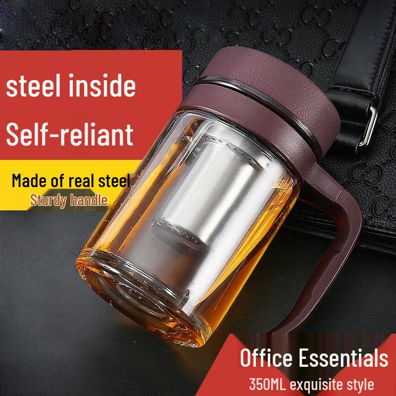 Vientiane Single-Layer Glass Mug with Handle