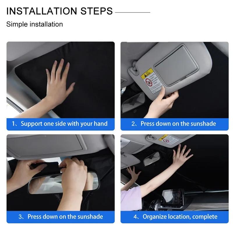 CKKTXC1 Car Sun Visor Front Windshield Sunshade Sun Protection Accessories For Nissan Qashqai J11 J10 Juke X Trail T32 Tiida Leaf Versa