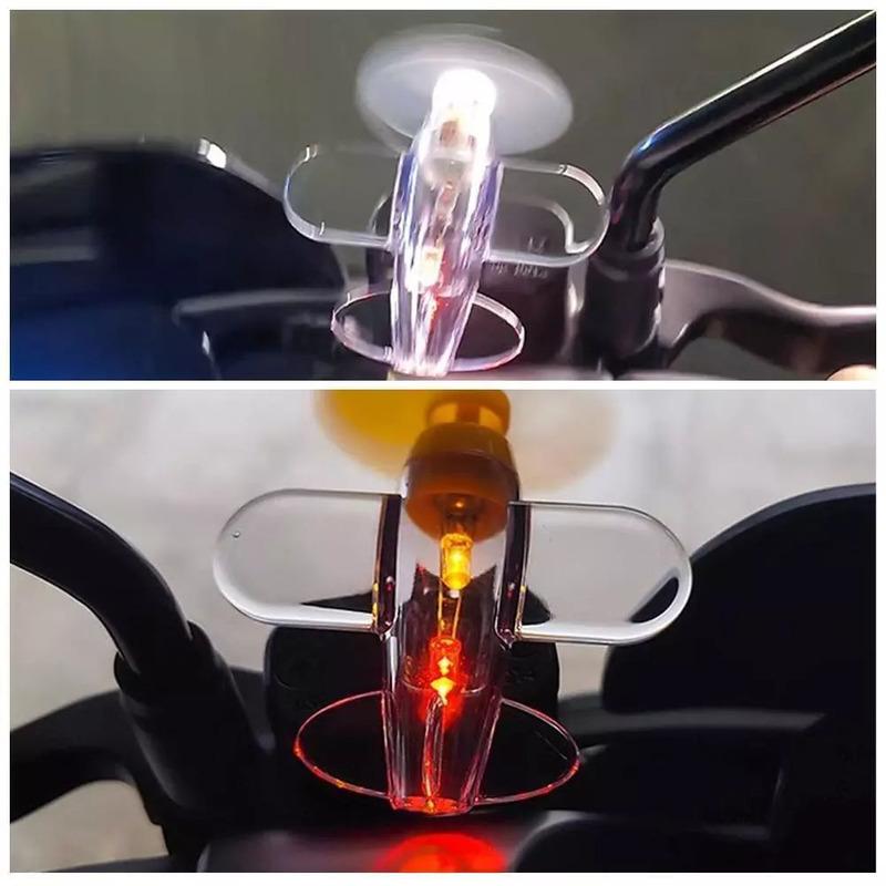 Car Rotatable Airplane Wind Powered Small Led Light Airplane Decor Car Styling Ornaments Bikes MotorcycleBicycle Decorations