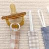 Cute Baby Pacifier Chain Plaid Embroidery Pacifier Clips Cute Flower Dummy Nipple Holder  Toddler
