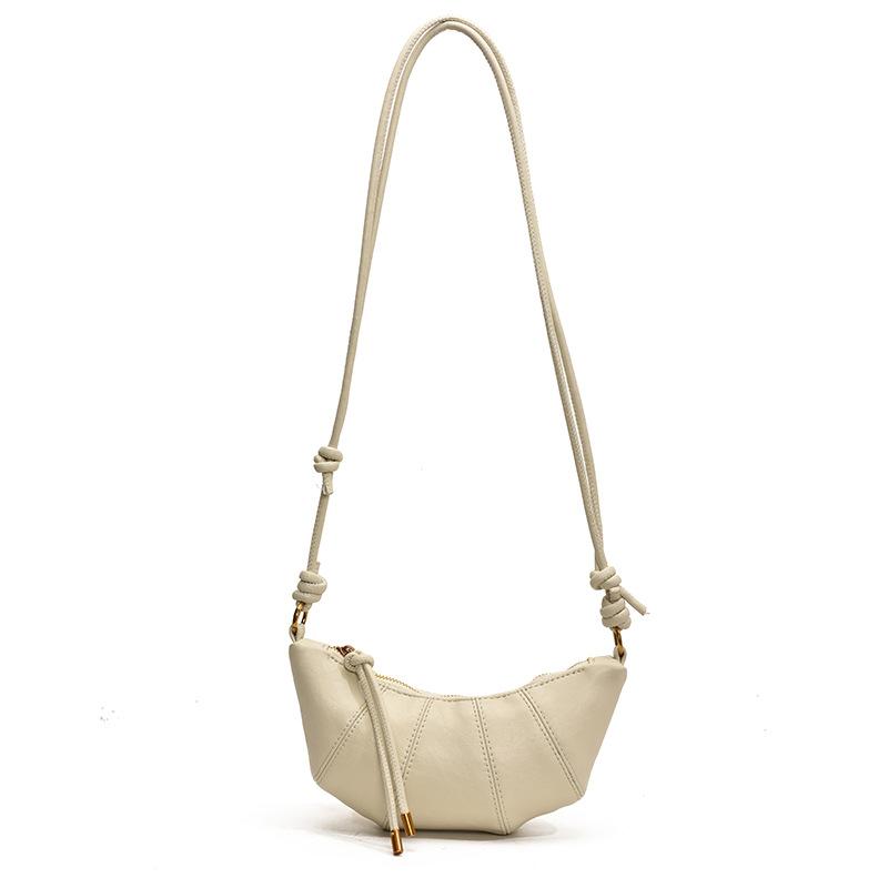 Einfache französische Croissant-Tasche Modisches und Nischen-Design Vielseitige und lässige Umhängetasche für Damen