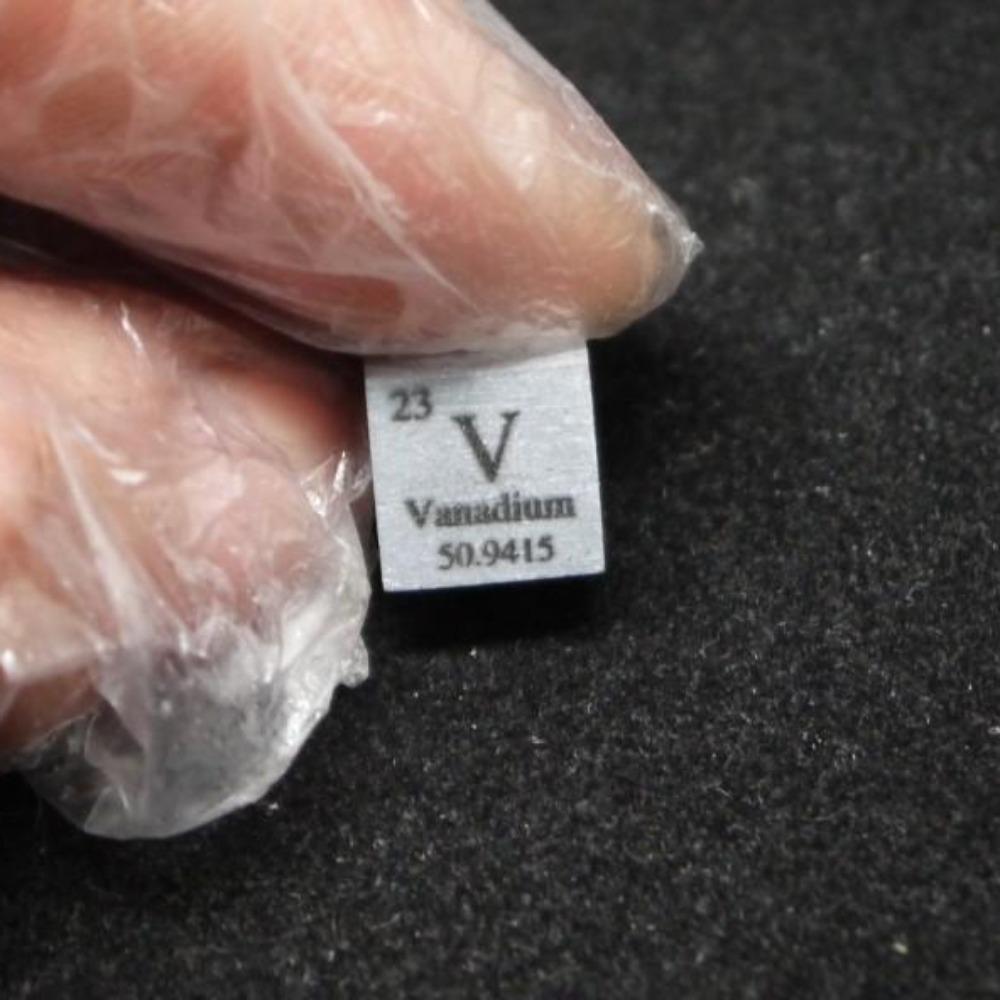 

10 мм химический ванадий кубическая таблица Менделеева V куб 99,9% чистый V кубический металл подарок редкий металлический элемент блок образец студенческие подарки 1pcs