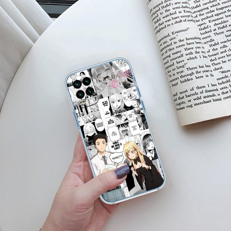 RP45 M-Marin K-Kitagawa Transparent Phone Case for Motorola Moto G7 G8 G9 G84 G85 G73 G24 G15 Z2 Play Power Plus