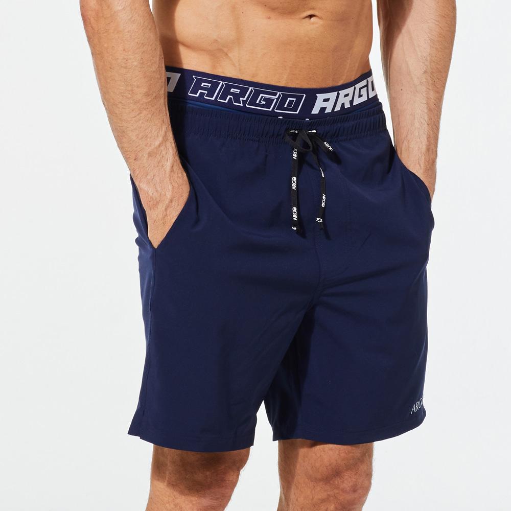 ARGO Solid Men'S Boardshorts Rash Guard Shorts Navy