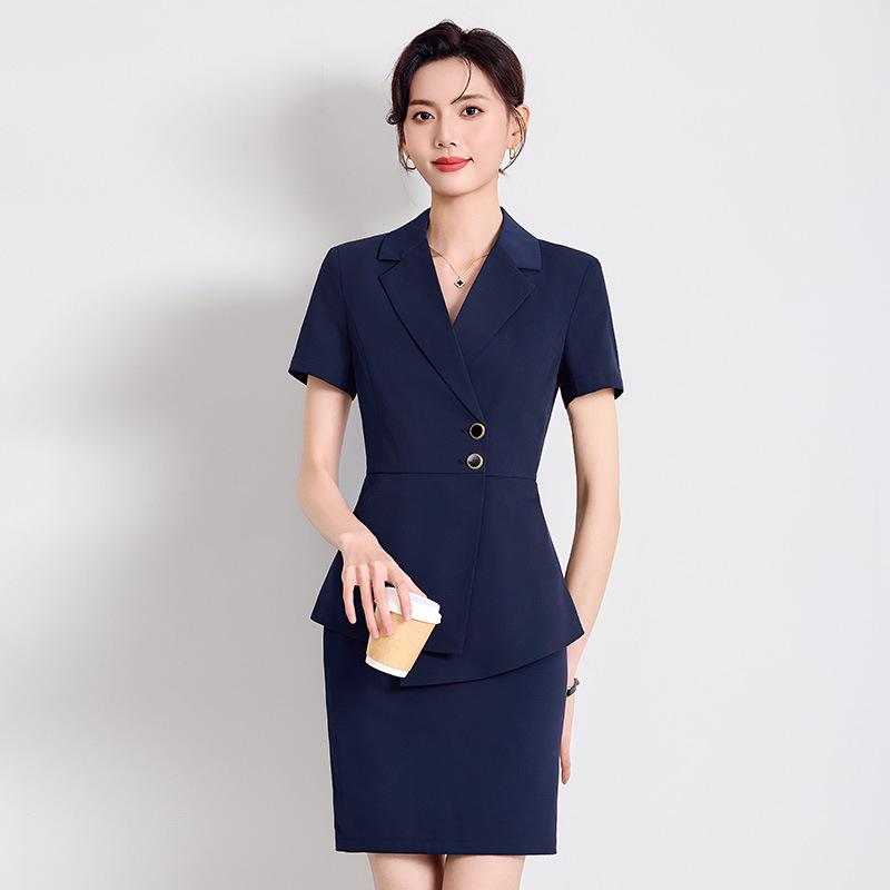 Women's High-End Summer Uniform for Jewelry Store, Hotel Lobby, and Beauty Salon Managers