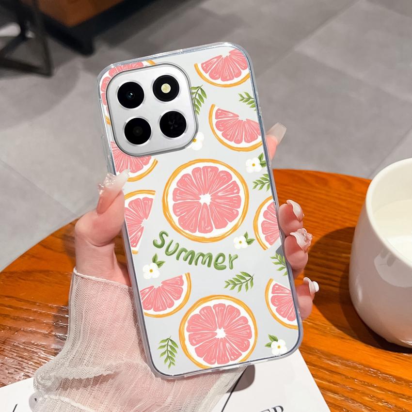 For Huawei Honor X6c X8a X7a X8c 400 Pro Clear Case Delicious Pomelo Patterns Soft Slim Silicone Anti Drop Protective Shell For Huawei Handphone Cover
