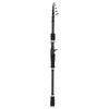 Black Carbon Fiber Fishing Rod Ultra Light Portable Travel Pole Pikestaff Handle(Casting 2.7M)
