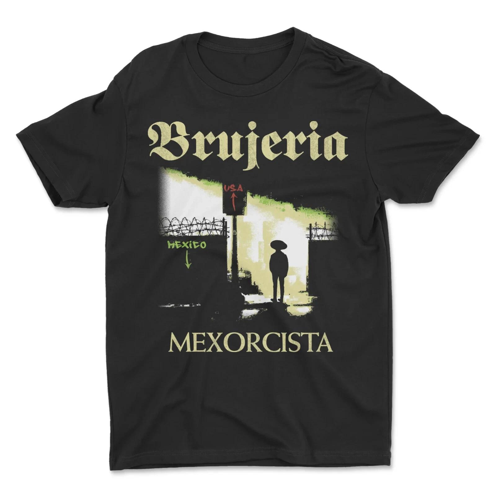Brujeria - Mexorcista Tour Черная Хлопковая Унисекс Футболка Все Размеры S-5XL M433 L