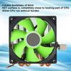 CPU Cooler Radiator Down Shot 4 Brass Heatpipe General Computer Fan (3pin without light)(Green )