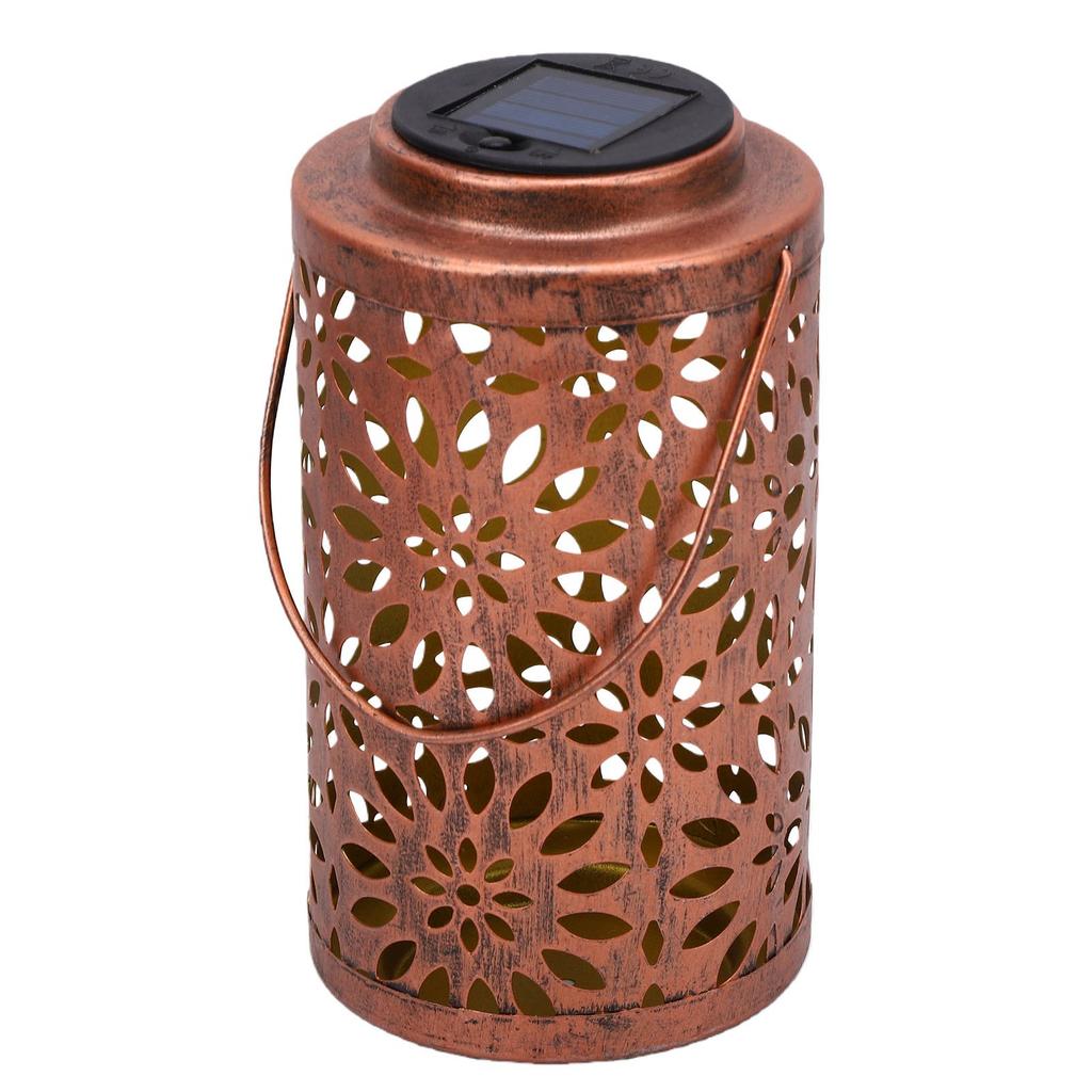 Solar Claws Projection Lamp Hollowed Out Solar Light Garden Patio Pathway Landscape Light with Handle Flower Iron