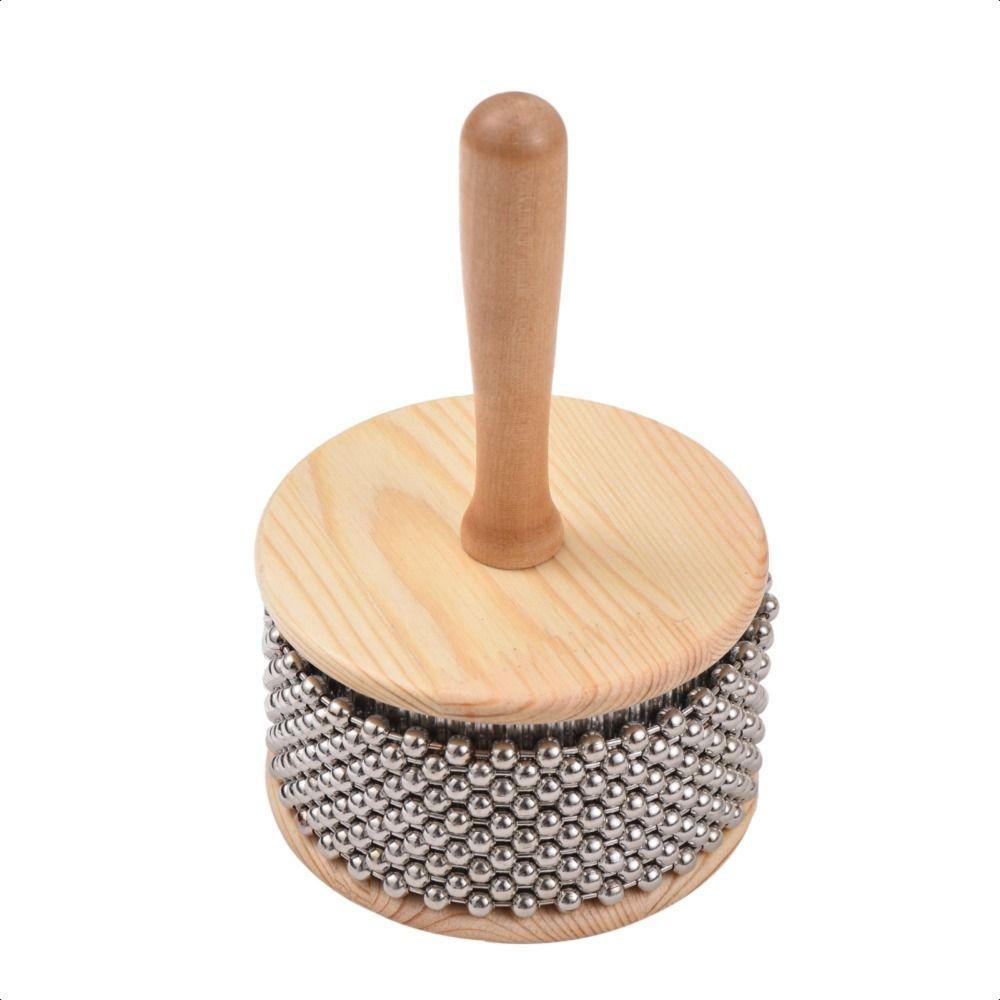 Music Education Percussion Hand Cabasa Stainless Steel Beads Hand Crank Toy  Kindergarten Home