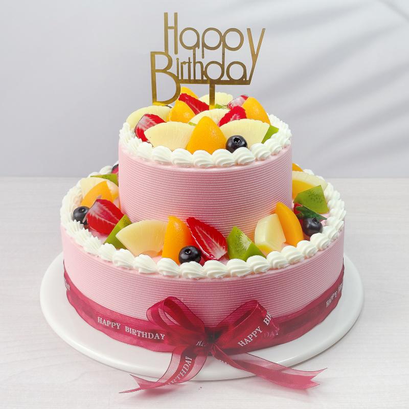 2025 Europäisches zweistöckiges Obstkuchenmodell für Ausstellungszwecke