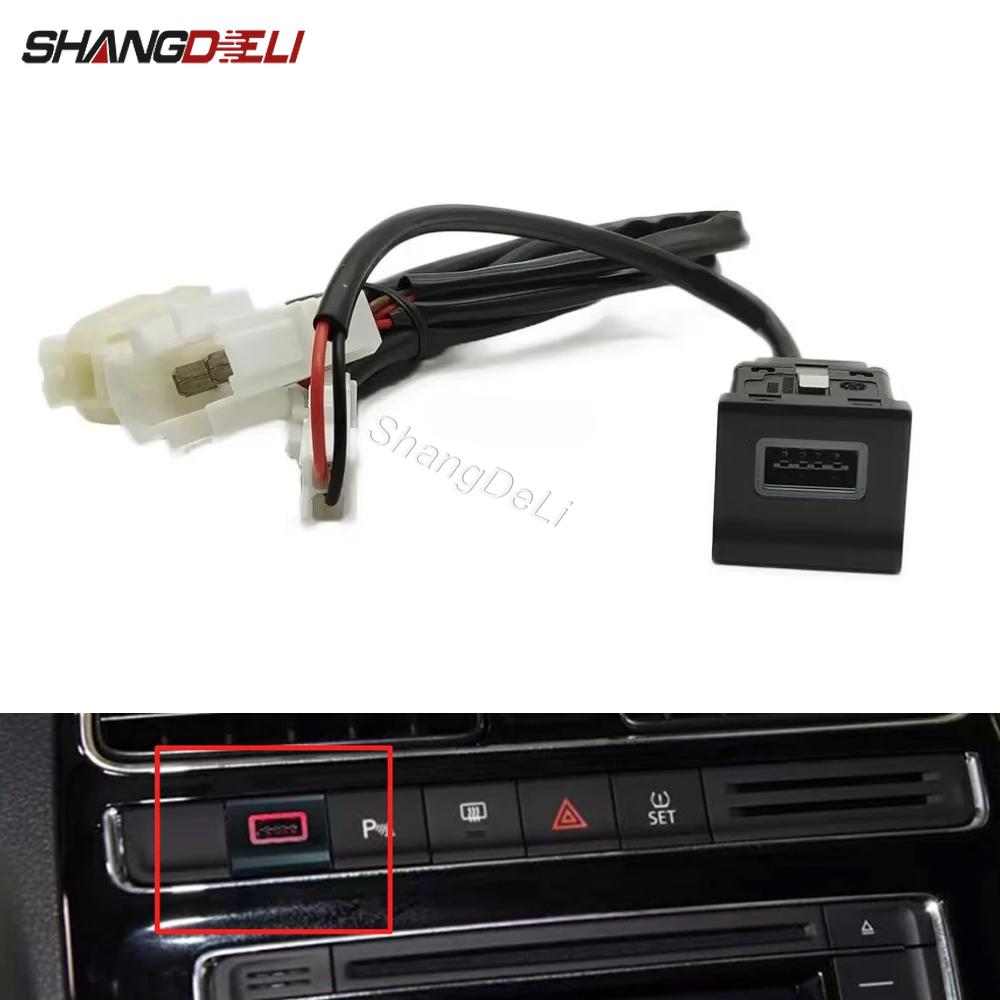 Car Fast Charge USB QC3.0 Charger Power Outlet Interface Adapter For Polo 2014 2015 2016 Accessories
