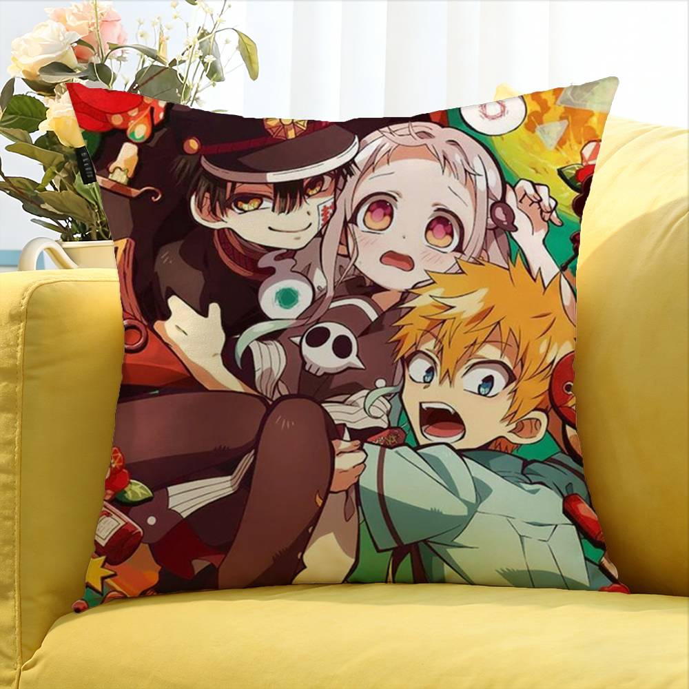Anime Toilet-Bound Hanako-Kun Various Sizes Square Pillow Case For Car Home Bedchamber Decor