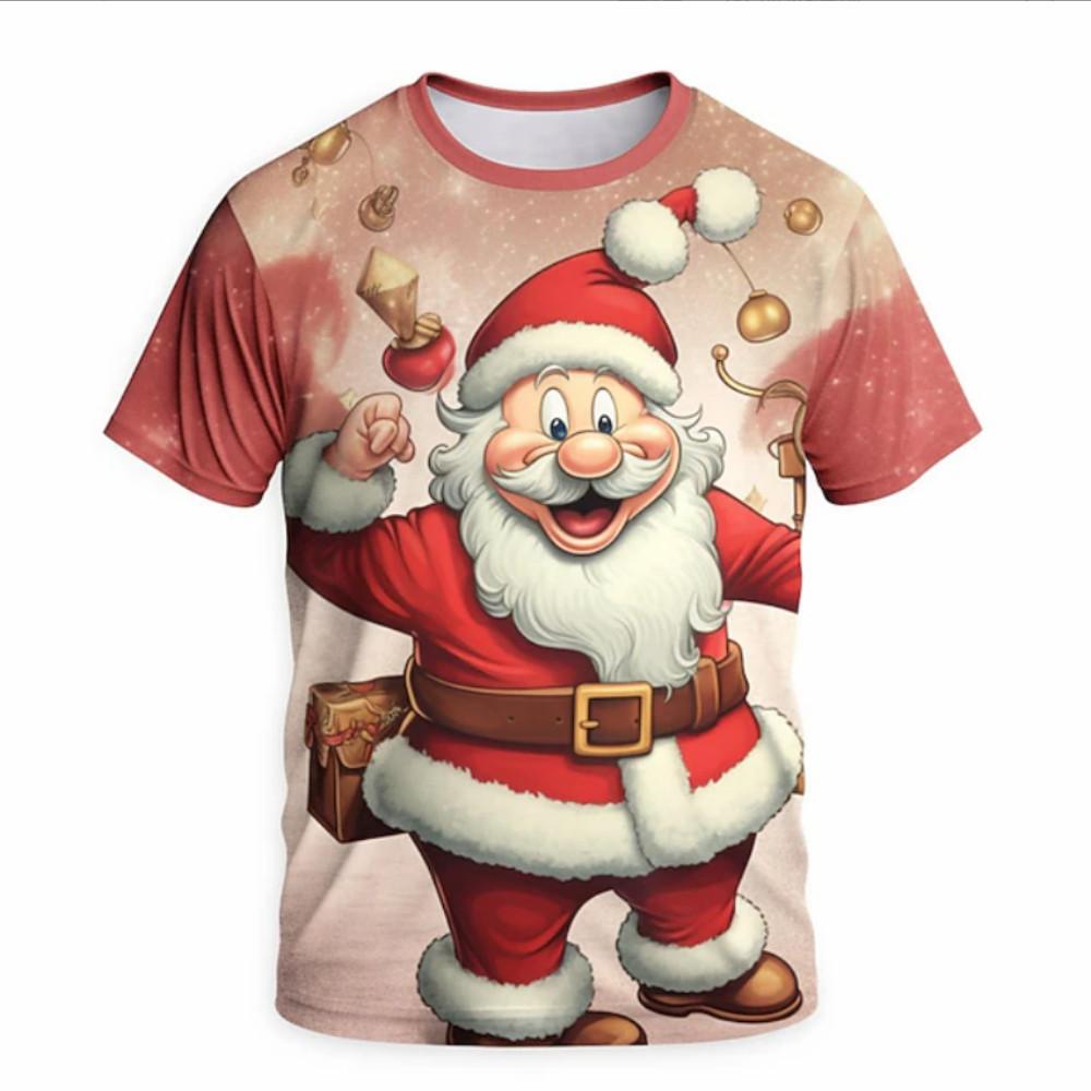 

New Year And Christmas Men s T-shirt 2026 New Artistic Style Men s Short-sleeved Atmosphere Is Full Of Slowness XS
