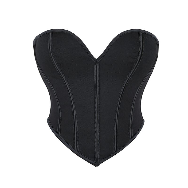 Kkx European and American Sexy Gyaru Style Court Temperament Solid Fishbone Waist Hugging Slim Fit Slimming Tube Top Vest Women's Top