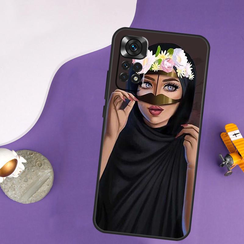 Islamic Arabic Hijab Girl Case For Xiaomi Redmi Note 14 13 Pro 12 9 10 11 Pro 10S 11S 12S Redmi 14C 13C 10C 12C Cover