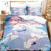 Anime Genshin Impact Sangonomiya Kokomi Bedding Set Printed With Pillowcase Bed Duvet Cover Soft Queen King Size Bedclothes Home