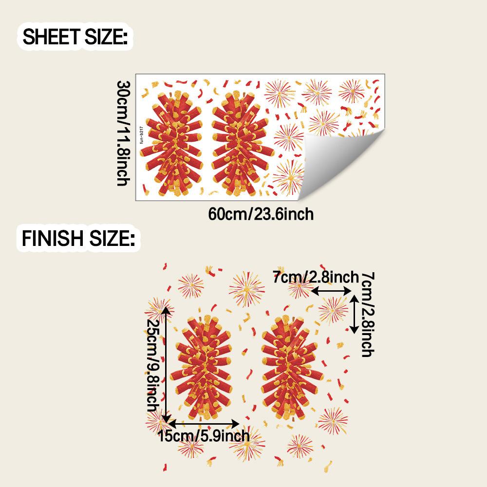 

Праздничные петарды, фейерверки, фестивальное оконное стекло, наклейки на стену для украшения дома