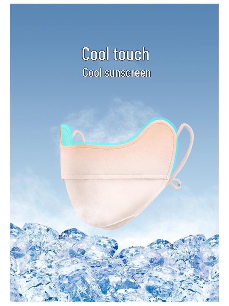 Blush Eye Corner 3D Sunscreen Mask: Breathable, UV-Protective Nylon Ice Silk for Summer Women