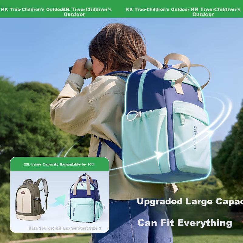 Kocotree Children's Backpack, Lightweight, for Boys And Girls in Grades 4-6, Contrasting Colors, Large