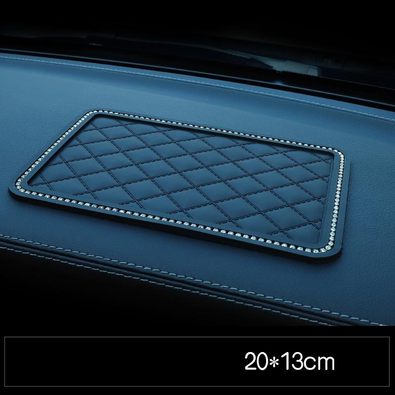 Car Anti-slip Pad, Car Ornament Car Feather Pad Car Interior Control Silicone Pad Car Decorative Diamondencrusted Pad NewProduct