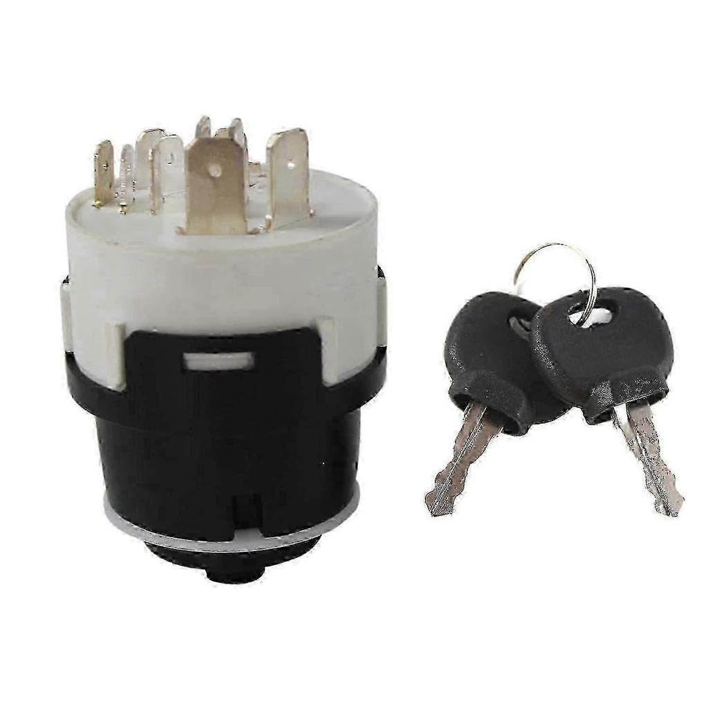 701/80184 701-80184 Interruttore di accensione con 2 chiavi 10 pin 50988 85804674 Compatibile con ricambi escavatori JCB e NH Case JCB200 JCB220 meno