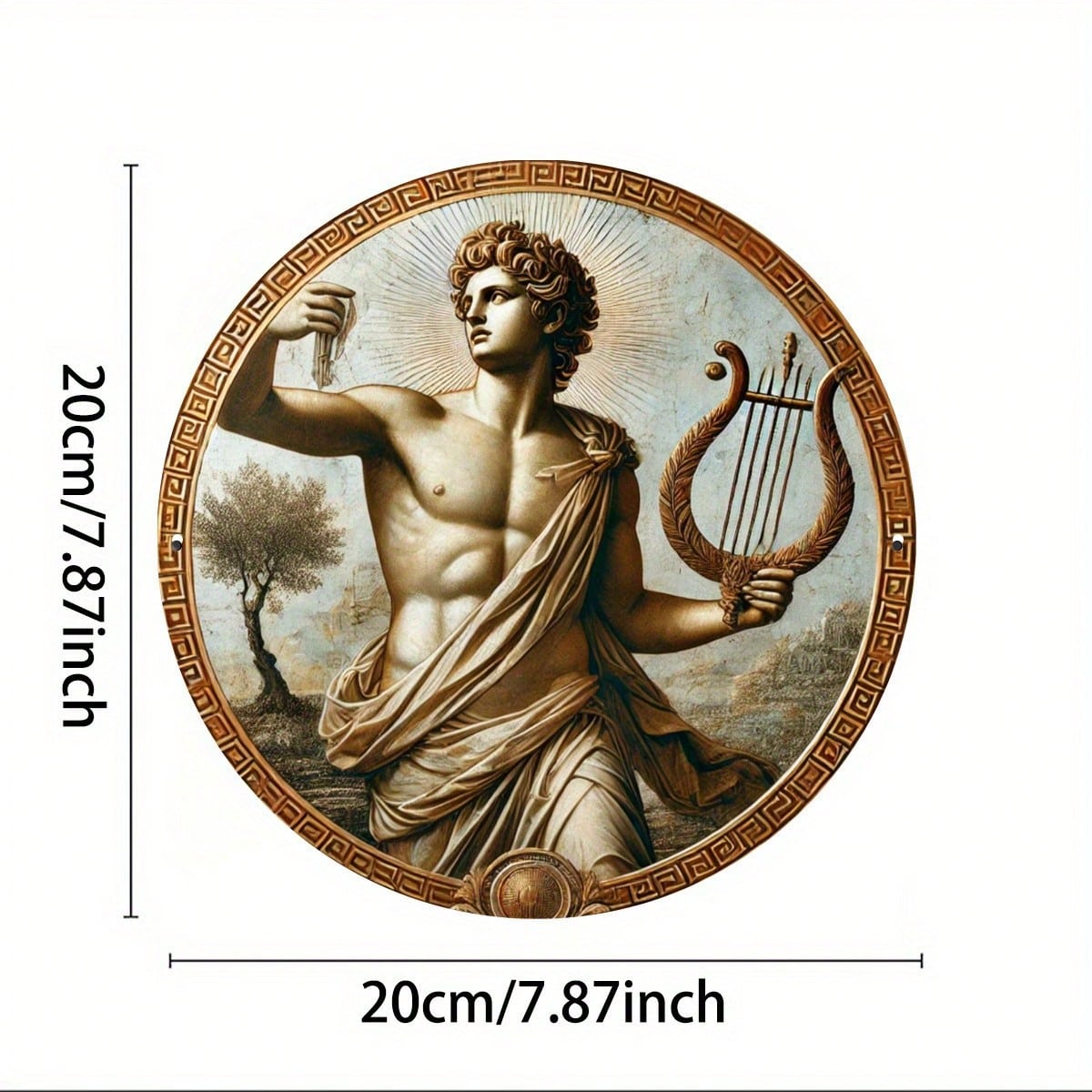 

Sun God Apollo Metal Sign Wall Art for Home Garden Decor Durable Outdoor Plaque різнокольоровий