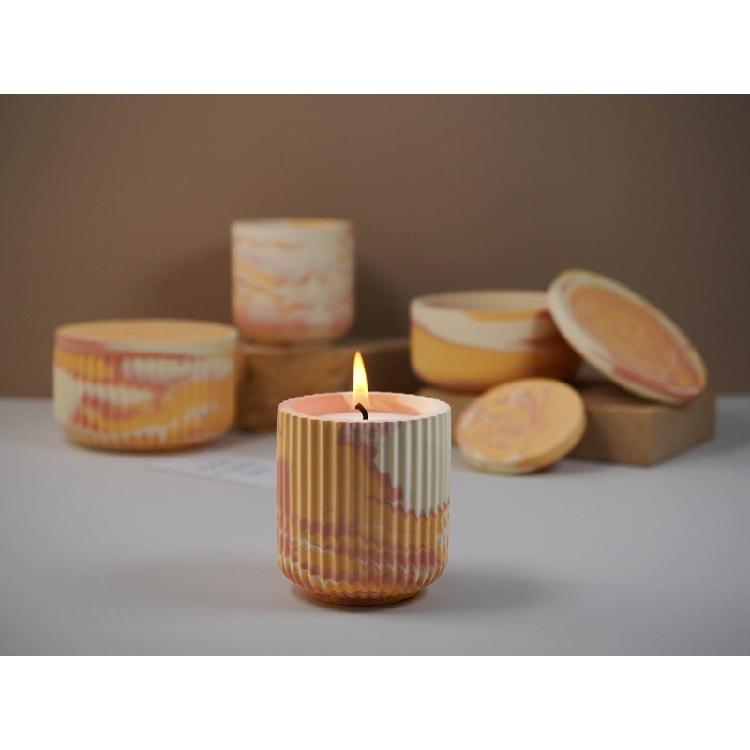 Artistic Cup Mold with Lid for Candle Making Home Accent Unique Resin Mold