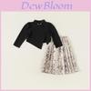 Chinese Style Girl Dress Set With Polyester Fabric For Spring And Autumn Playtime