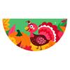 Thanksgiving Fan Flag Fall Bunting for Outside, 1.5 x 3ft Turkey Pumpkin Maple Outdoor Decorative Fans Leaf Pattern Hanging Banner, Harvest
