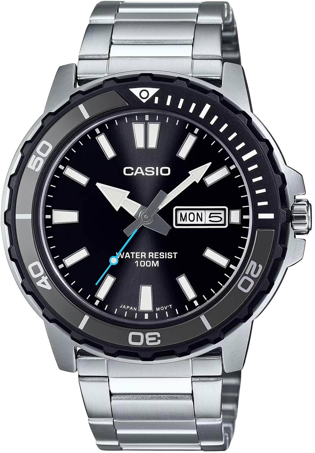 

Casio Standard Quartz Watch MTD-125D-1A3V Men s Black 10 ATM Water Resistant