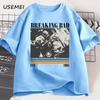 Breaking Bad T Shirt Casual Short Sleeve Vintage TShirt Fashion Tshirt Cotton Loose Oversized Short Sleeve Tshirts Clothes