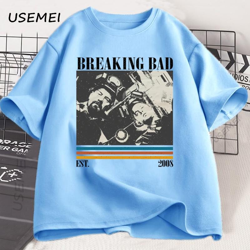 Breaking Bad T Shirt Casual Short Sleeve Vintage TShirt Fashion Tshirt Cotton Loose Oversized Short Sleeve Tshirts Clothes