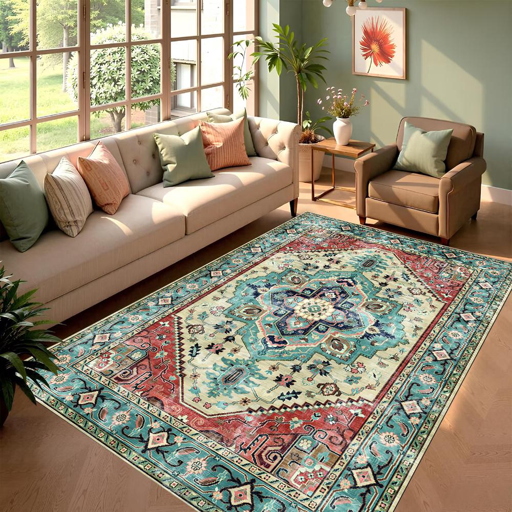 Vintage Pattern Carpet Mat Rug Home Decoration Living Room Bedroom Floor Decor Living Room Decoration Bedroom Decor Carpet