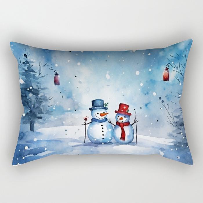 New Christmas Snowman Series Pillow Case Home Living Room Sofa Bedroom Cushion Pillow Case