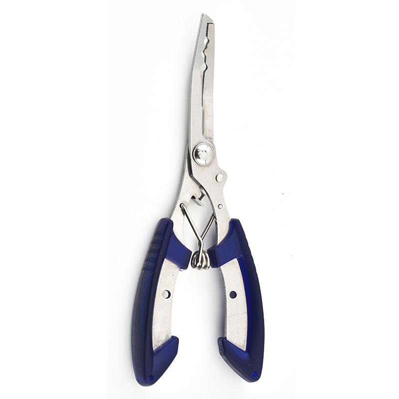 Bent Mouth Fishing Pliers Stainless Steel Fishing Line Scissors Multi Functional Road Pliers Fish Control Device Hook Extractor Tool Scissors