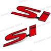 3D Chrome Metal SI Letter Logo Car Body Sticker Fender Side Emblem Rear Trunk Decor Decor For Honda Civic Accord Car Styling akf256