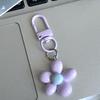 Vibrant Five Petal Flower Keychain Lovely Resin Accessory For Bags And Keys Stylish Gift Portable Everyday Use Accessory